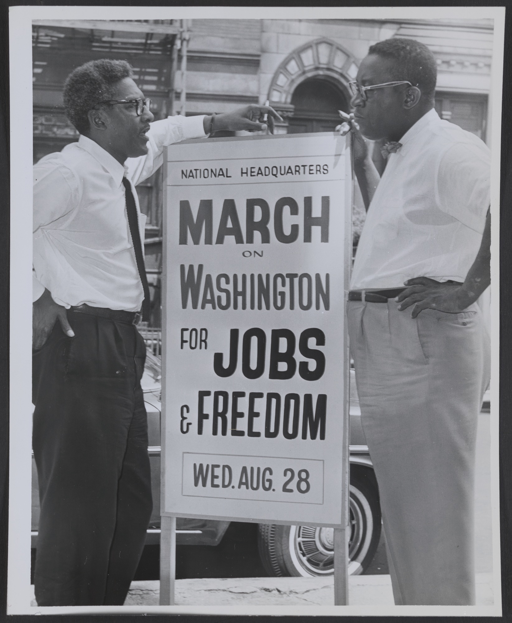 Bayard Rustin and Cleveland Robinson 